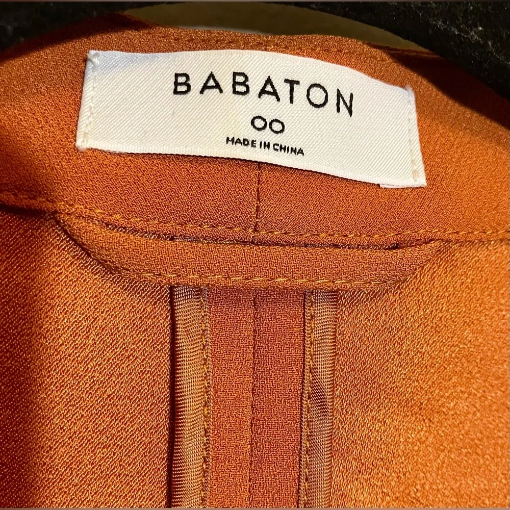 Babaton Vibrant Pumpkin Orange Blazer-unlined, but elegantly stitched - Picture 2 of 16